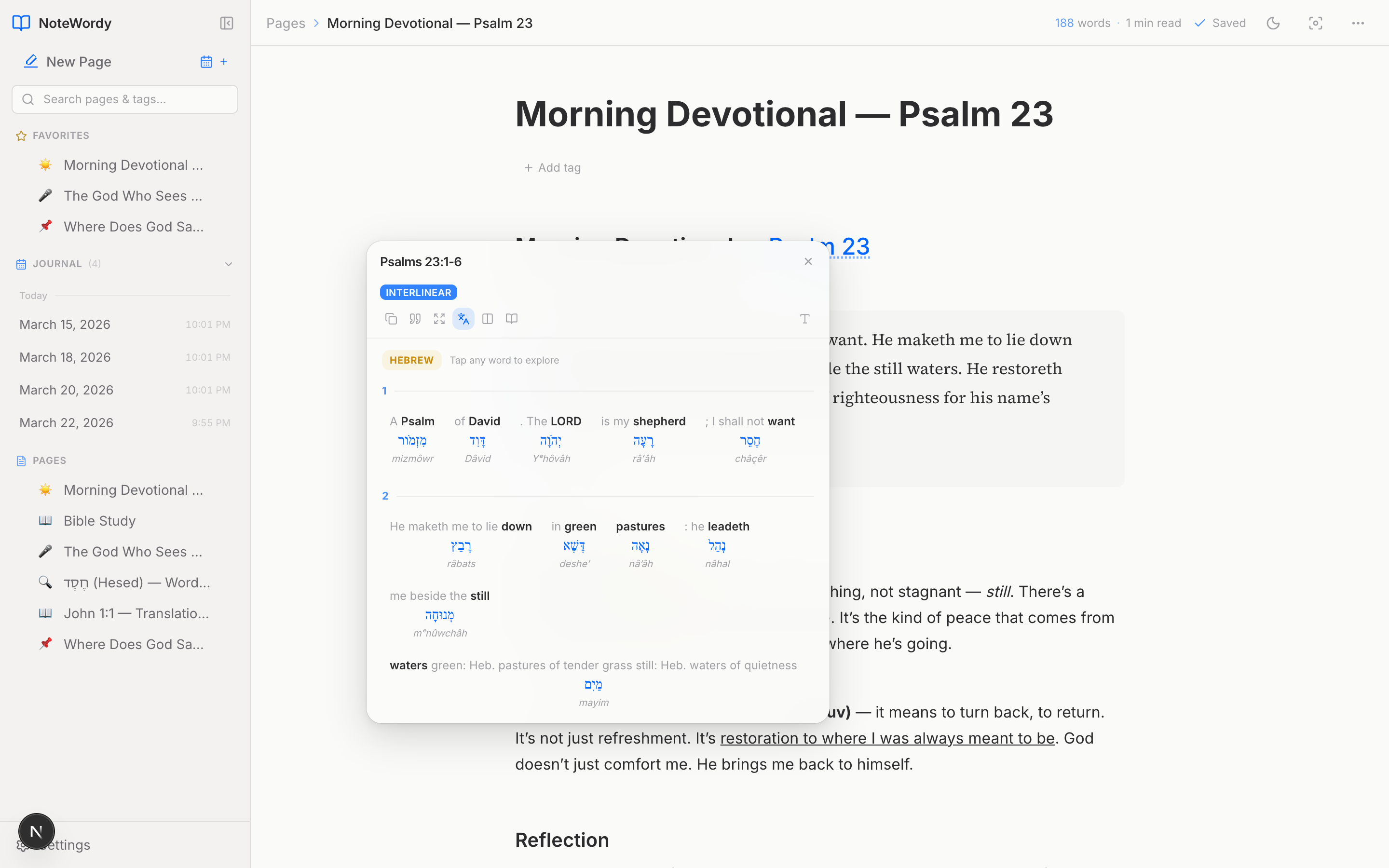 The original language, at your fingertips.